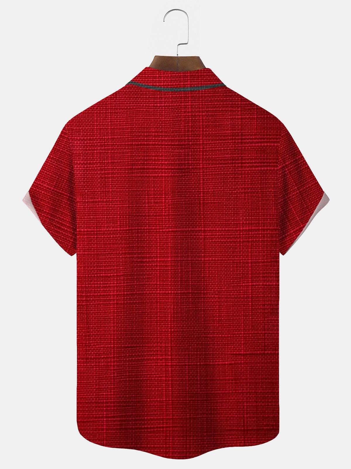 Royaura® Retro Textured Print Men's Button-Down Short-Sleeve Hawaiian Shirt Big & Tall