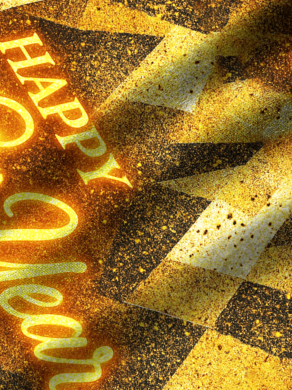 Royaura® Men's Happy New Year Shining Glittering Grid Print Retro Short Sleeve Button Down Big & Tall