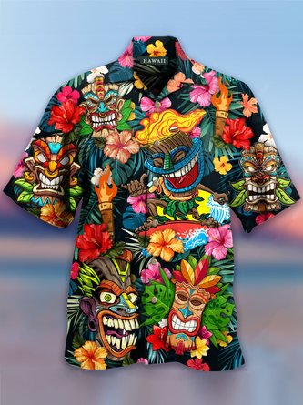 Funky Aloha Tiki Hawaiian Shirt