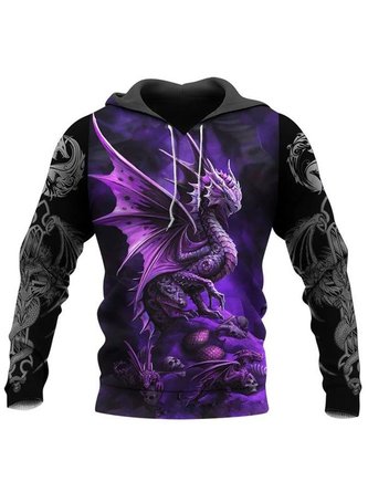 Viking 3D Tattoo and Dungeon Dragon Hoodie For Men and Women | royaura