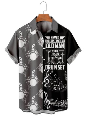 Drum Never Underestmate An Old Man With A Drum Set - Hawaiian Shirt