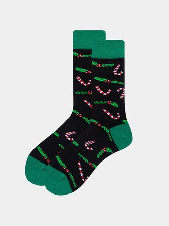 Men's Medium Tall Large Size Christmas Breathable Socks