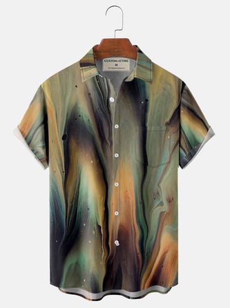 Men's Abstract Casual Short Sleeve Shirt