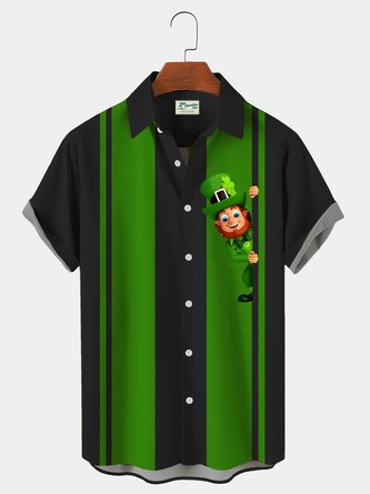Royal Holiday Green St. Patrick's Day Printed Shirt Plus Size Shirt