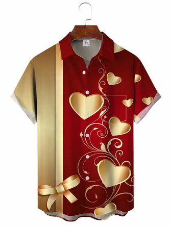 Men's Valentine Collection Holiday Short Sleeve Shirt