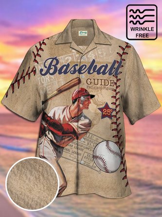 Royaura Vintage Baseball National League Hawaiian Shirt Large Size Vacation Wrinkle-Free Shirt