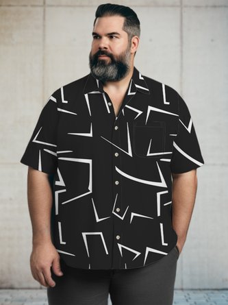 Big & Tall Casual Irregular Geometry Quick Drying Men's Shirts