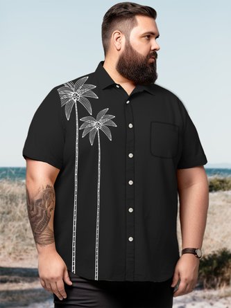 Big & Tall Hawaii Coconut Tree Quick Drying Men's Shirts