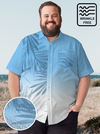 Big & Tall Hawaii Palm Tree Free Seersucker Art Tie-Dye Men's Shirts