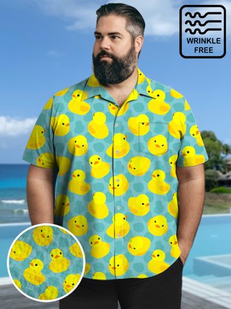 Big & TallHawaii Little Yellow Free Seersucker Men's Shirts