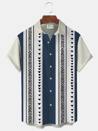 Royaura Vintage Baseball Hitter Breast Pocket Hawaiian Shirt Oversized Vacation Shirt
