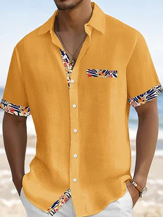 Hawaiian Bird Floral Print Men's Shorts