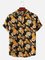 Men's Hawaiian Shirt Contrast Floral Print Cotton Blend Short Sleeve Shirt