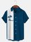 Men's Casual Shirts Big and Tall Palms Print Vintage Bowling Short Sleeve Shirts