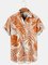 Tropical Plant Graphic Men's Casual Hawaiian Short Sleeve Shirt