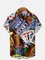 Card Casual Loose Men's Plus Size Short-Sleeved Shirt