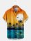 Men's Coconut Hawaiian Beach Casual Print Shirt