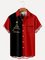Royaura Men's Vintage Christmas Tree Bowling Shirts Tuckless Botton Up Big and Tall Shirts