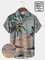 Royaura Men's Holiday Beach Hawaiian Short Sleeve Shirt Wrinkle Free Button Up