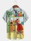 Royaura Men's Holiday Christmas HoHoHo Hawaiian Button Short Sleeve Shirt