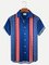 American Flag Print Men's Bowling Short Sleeve Shirts Holiday Plus Size Shirts
