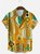 Men's 50s fashion Casual Abstract geometric Short Sleeve Shirt