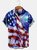 Mens American Flag Chest Pocket Short Sleeve shirt