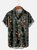 Men's Hawaiian Shirt Tropical Plant Tiger Print Short Sleeve Cotton Blend Short Sleeve