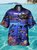 Men's Ocean Creatures Print Hawaiian Short Sleeve Shirt