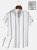 Men's Seersucker Wrinkle Wrinkle Striped Casual Short Sleeve Shirt
