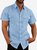 Men's Casual Vacation Double Pocket Cotton Linen Short Sleeve Shirt