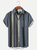 Royaura Men's Vintage Striped Bowling Shirts Tuckless Button Up Big and Tall Shirts