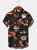 Royaura Men's Holiday Christmas Santa Beach Hawaiian Button Short Sleeve Shirt