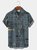Royaura Men's Vintage Hawaiian Shirts Geometric Space Art Wrinkle Free Plus Size Camp Shirts