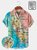 Royaura Holiday California Map Gradient Men's Hawaiian Short Sleeve Wrinkle-Free Shirt