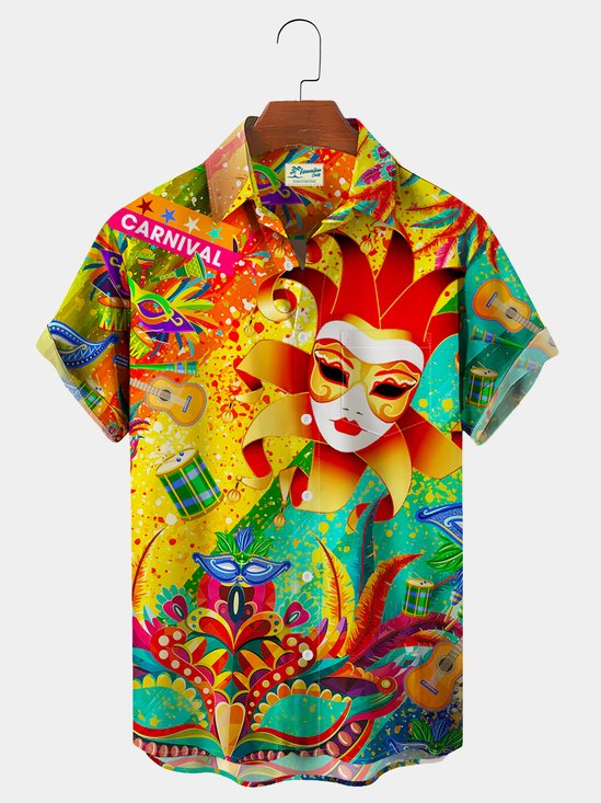 Royaura Carnival I'm Here For The Masks Mardi Gras Aloha Hawaiian Shirts