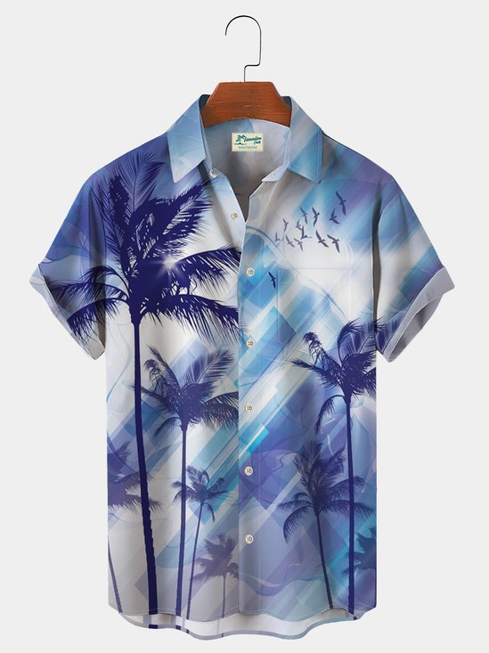 Royaura Ombre Coconut Hawaiian Shirt Oversized Resort Aloha Shirt