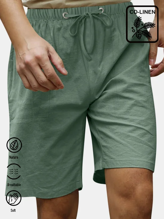 Royaura Nature  Fiber Shorts Men's Casual Beach Shorts Summer Basic Shorts