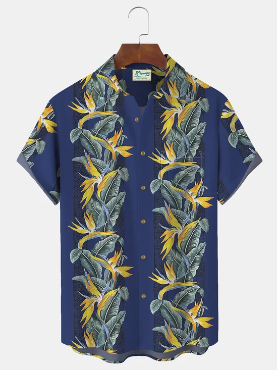 Royaura Vintage Bowling Ball Print Beach Men's Hawaiian Oversized Shirt With Pocket