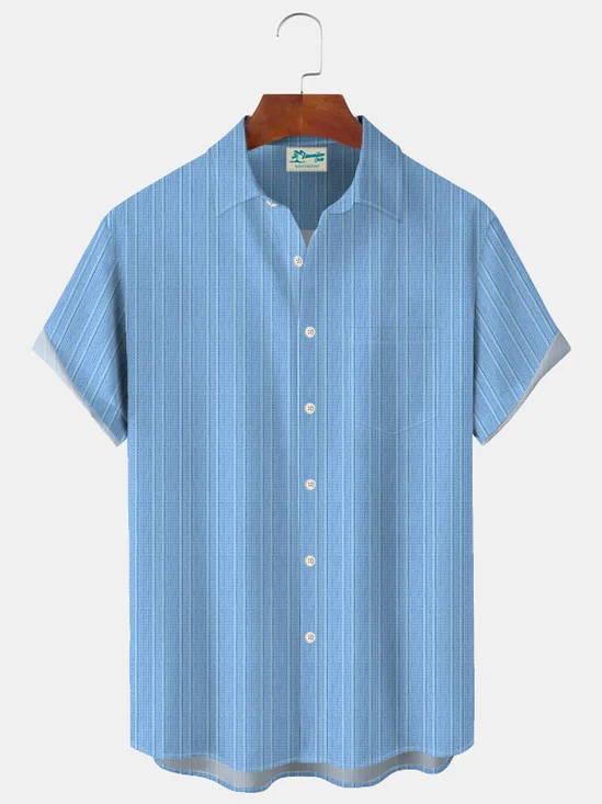Royaura Striped Printed Men's Button Pocket Shirt
