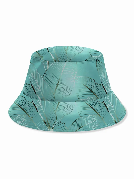 Royaura® Hawaiian Plant Leaf Print Men's Bucket Hat