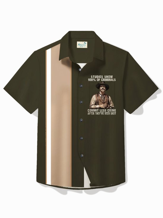 Royaura® Vintage Hawaiian Shirt Western Style Printed Casual Shirt