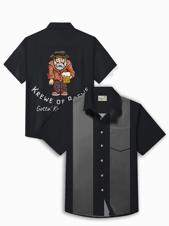 Royaura® Vintage Men's Bowling Shirts Customized Club Wear Big Tall