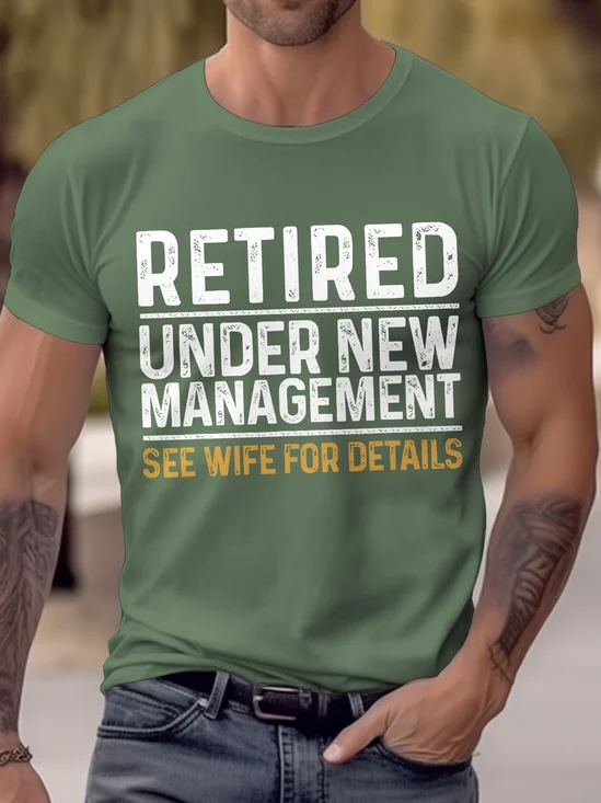 Royaura® Basic Men's Lettering T-Shirt