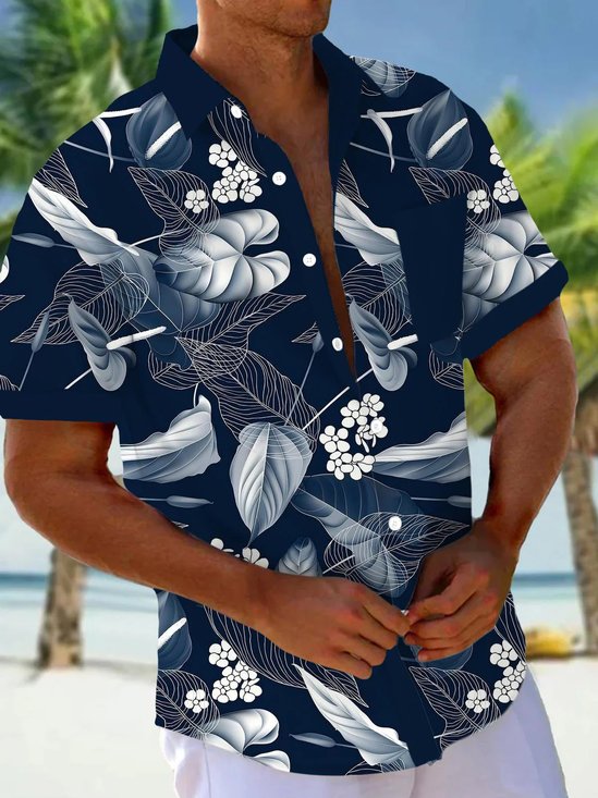 Tropical Hawaiian Floral Print Men's Hoodie