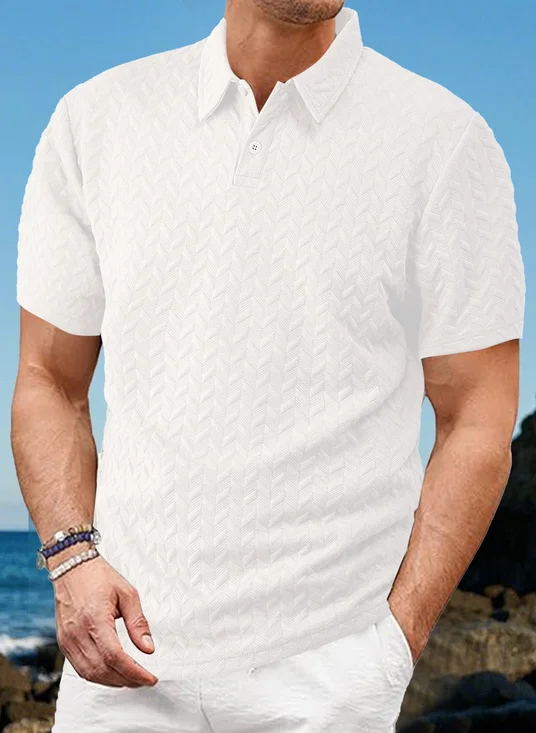 Royaura® Basic Plain Print Polo Shirt Stretch Comfort Camping Pullover Short Sleeve Polo Shirt Big&Tall