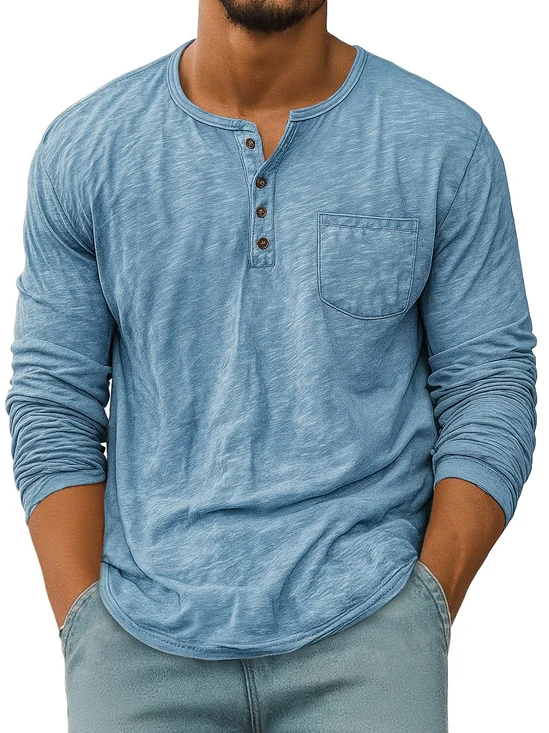 Royaura® Basic T-Shirt Stretch Comfort Camping Pullover Long Sleeve T-Shirt Big&Tall