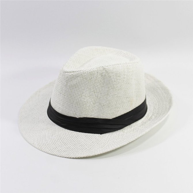 Summer suntan sunshade hat big along panama Straw hat beach British hat