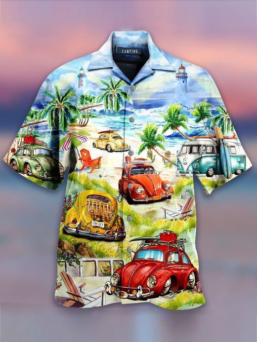 Camping Hippie Men's Vacation Hawaiian Shirt