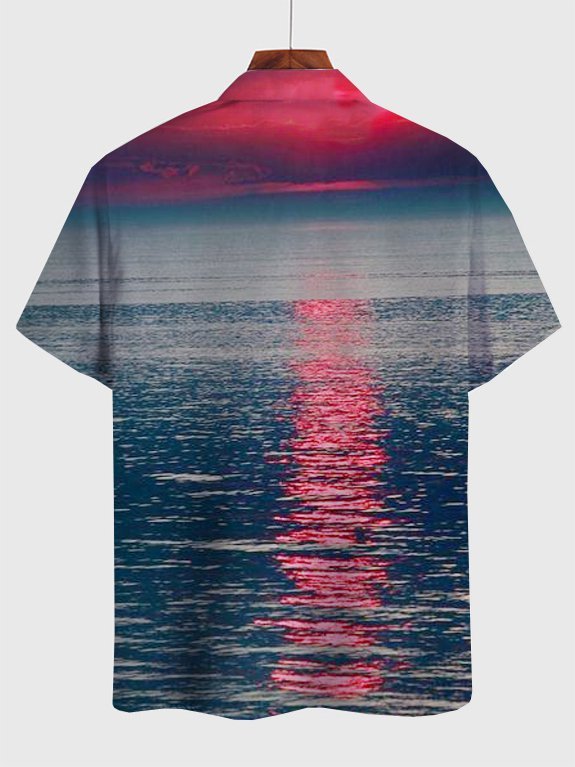 Casual Sunset Beach Shirts For Men